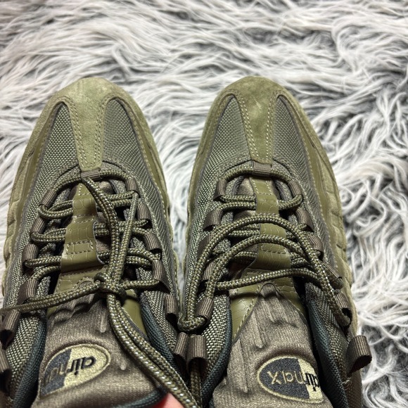 Nike Air Max 95 SE Olive Canvas Running Sneakers Men\'s‎ Size 8 US AJ2018-300 main image 6